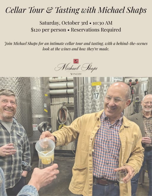 Cellar Tour & Tasting with Winemaker Michael Shaps