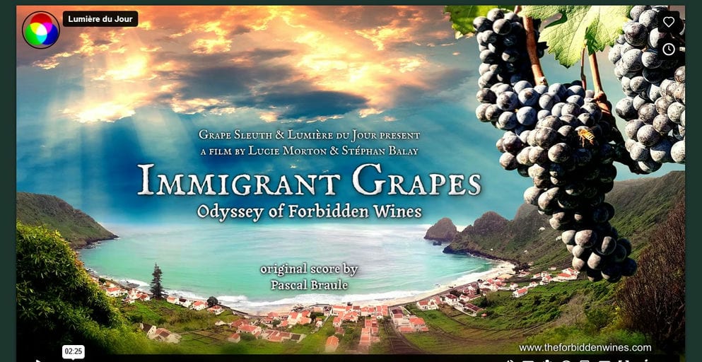 Special Private Screening: Immigrant Grapes: Odyssey of Forbidden Wines by Lucie Morton