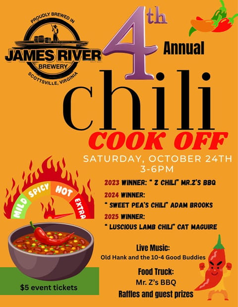 4th Annual Chili Cook Off at James River Brewery