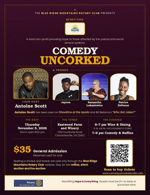 Comedy Uncorked at Eastwood Farm and Winery