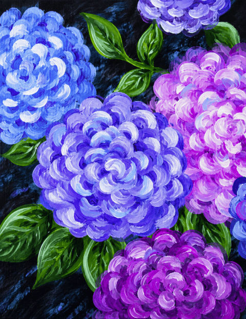 Paint + Sip: Bright Hydrangeas