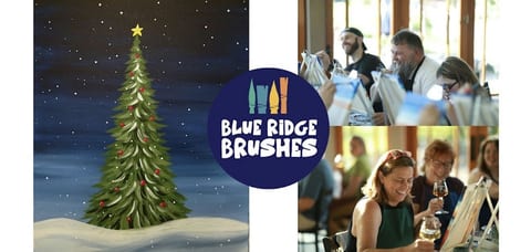 Paint & Sip "Winter Woods" with Blue Ridge Brushes at Hazy Mountain