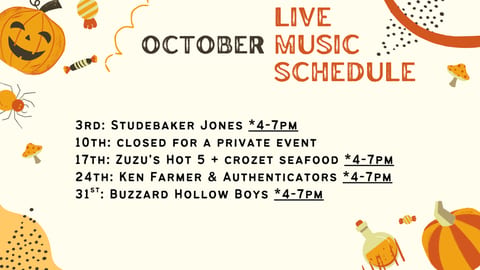 Sunset Music Series: Zuzu's Hot 5 + Crozet Seafood at Knights Gambit Vineyard